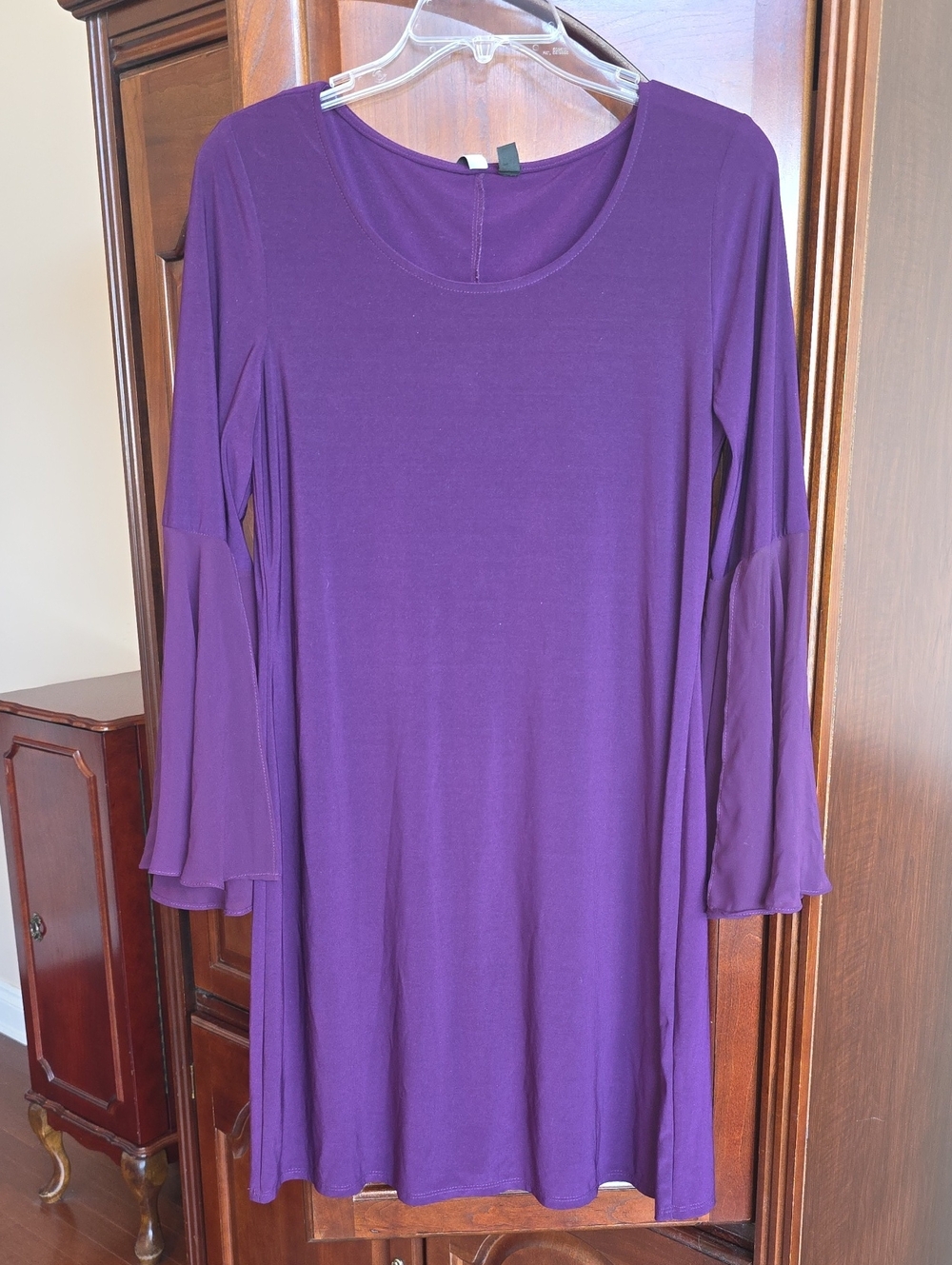 Retro Bell-Sleeve Swing Dress Med